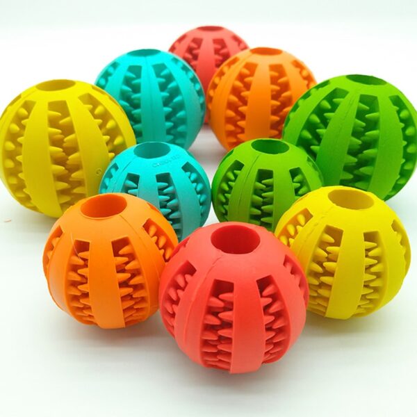 Interactive Elasticity Natural Rubber Ball Toy For Cat And Dog